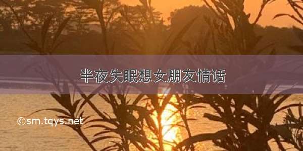 半夜失眠想女朋友情话