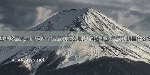 问道手游乖乖狗属性攻略乖乖狗怎么加点 问道手游乖乖狗顿悟什么技能