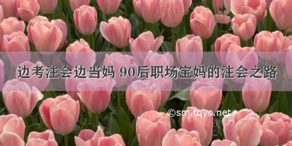 边考注会边当妈 90后职场宝妈的注会之路