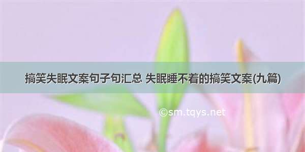 搞笑失眠文案句子句汇总 失眠睡不着的搞笑文案(九篇)