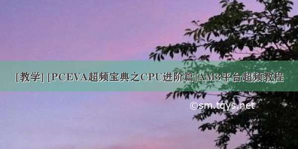 [教学] [PCEVA超频宝典之CPU进阶篇]AM3平台超频教程