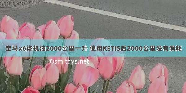 宝马x6烧机油2000公里一升 使用KETIS后2000公里没有消耗