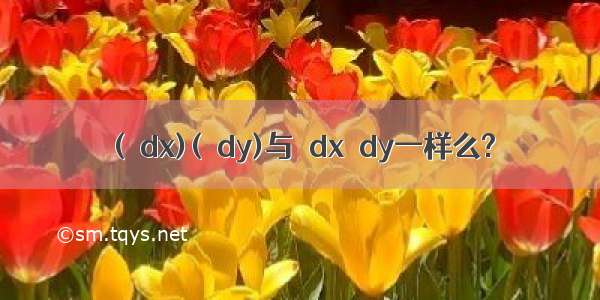 (∫dx)(∫dy)与∫dx∫dy一样么?