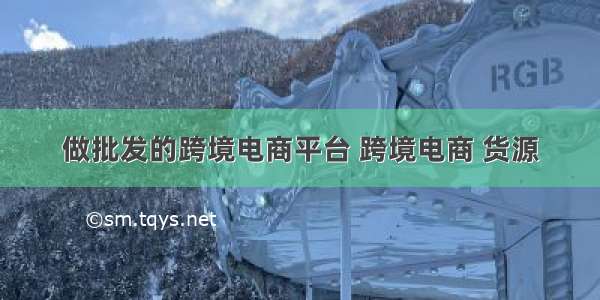 做批发的跨境电商平台 跨境电商 货源