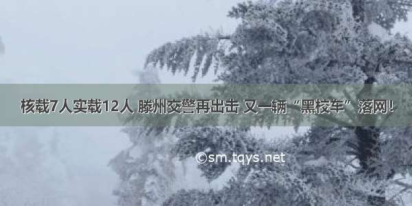 核载7人实载12人 滕州交警再出击 又一辆“黑校车”落网！