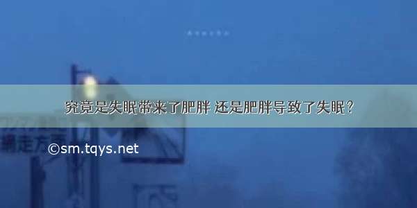 究竟是失眠带来了肥胖 还是肥胖导致了失眠？