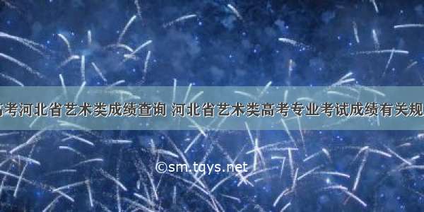 高考河北省艺术类成绩查询 河北省艺术类高考专业考试成绩有关规定