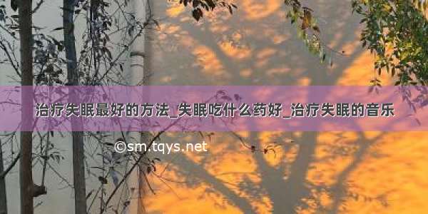 治疗失眠最好的方法_失眠吃什么药好_治疗失眠的音乐