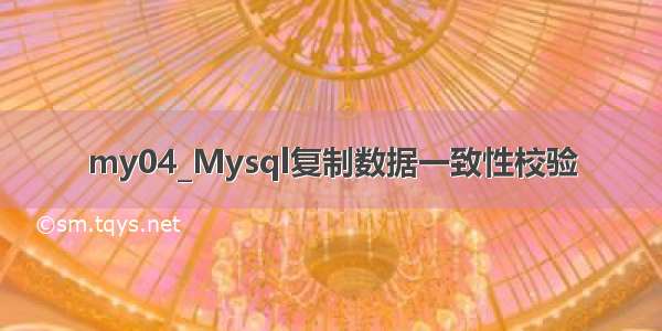 my04_Mysql复制数据一致性校验