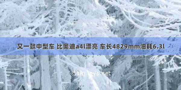 又一款中型车 比奥迪a4l漂亮 车长4829mm油耗6.3l