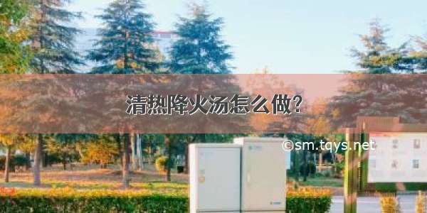 清热降火汤怎么做？