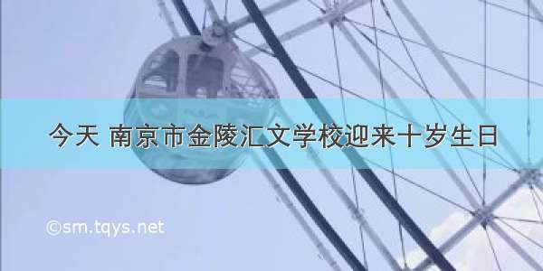 今天 南京市金陵汇文学校迎来十岁生日