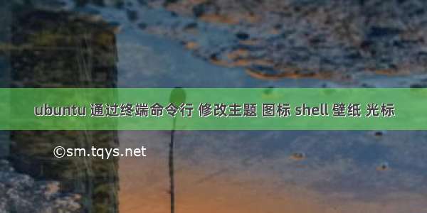 ubuntu 通过终端命令行 修改主题 图标 shell 壁纸 光标