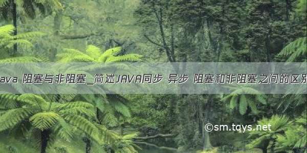 java 阻塞与非阻塞_简述JAVA同步 异步 阻塞和非阻塞之间的区别