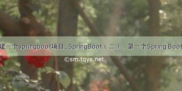 idea新建一个springboot项目_SpringBoot（二）：第一个Spring Boot项目