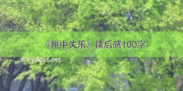 《匣中失乐》读后感100字