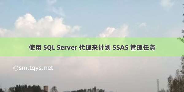 使用 SQL Server 代理来计划 SSAS 管理任务