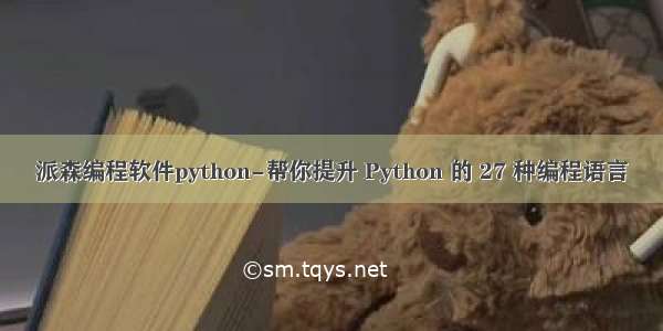 派森编程软件python-帮你提升 Python 的 27 种编程语言