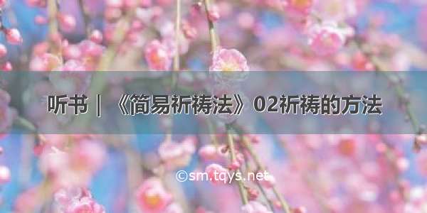 听书｜《简易祈祷法》02祈祷的方法