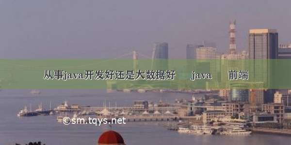 从事java开发好还是大数据好 – java – 前端