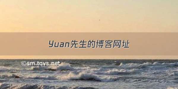 Yuan先生的博客网址