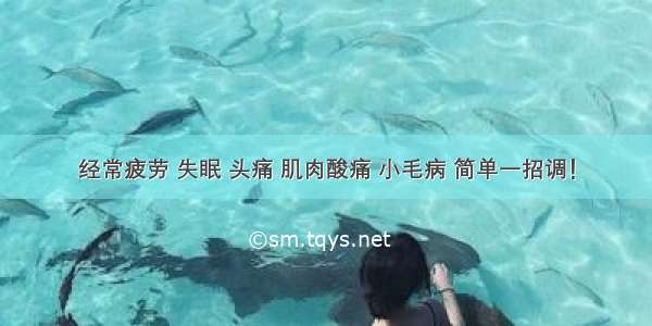 经常疲劳 失眠 头痛 肌肉酸痛 小毛病 简单一招调！