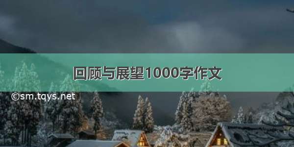 回顾与展望1000字作文