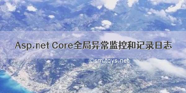 Asp.net Core全局异常监控和记录日志