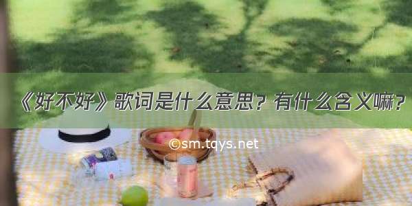 《好不好》歌词是什么意思？有什么含义嘛？