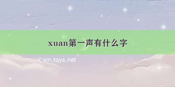 xuan第一声有什么字