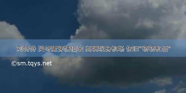 刘诗诗 吴奇隆穿情侣装 高调现身机场 依旧“窃窃私语”