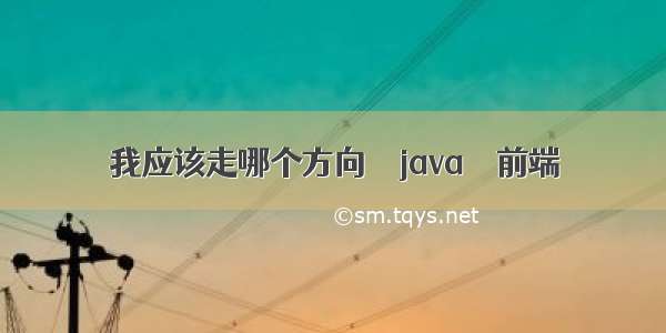 我应该走哪个方向 – java – 前端