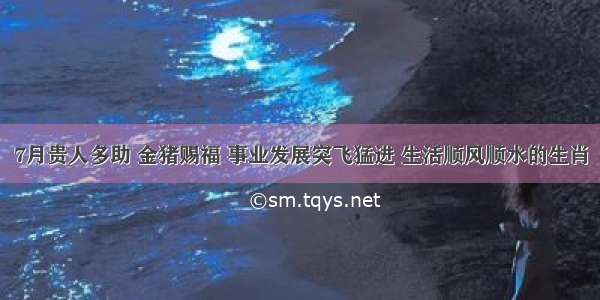 7月贵人多助 金猪赐福 事业发展突飞猛进 生活顺风顺水的生肖