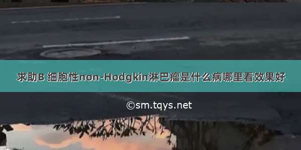 求助B 细胞性non-Hodgkin淋巴瘤是什么病哪里看效果好