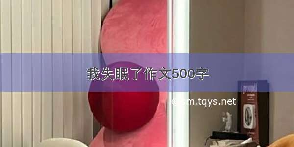 我失眠了作文500字