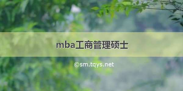 mba工商管理硕士