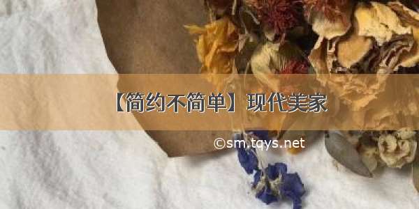 【简约不简单】现代美家