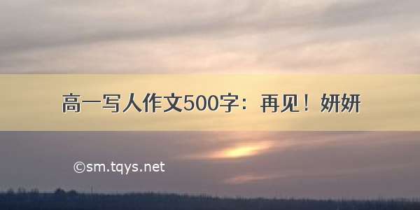 高一写人作文500字：再见！妍妍