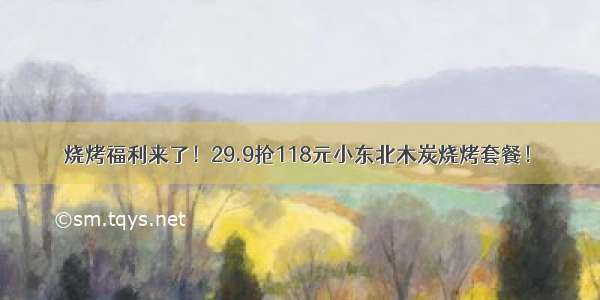 烧烤福利来了！29.9抢118元小东北木炭烧烤套餐！