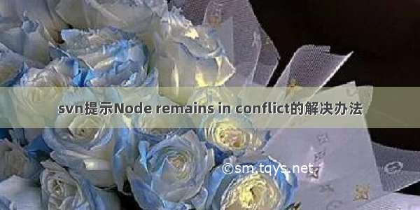 svn提示Node remains in conflict的解决办法