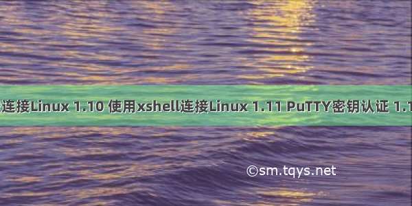 1.9 使用PuTTY远程连接Linux 1.10 使用xshell连接Linux 1.11 PuTTY密钥认证 1.12 xshell密钥认证...