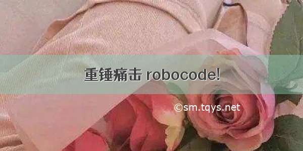 重锤痛击 robocode!