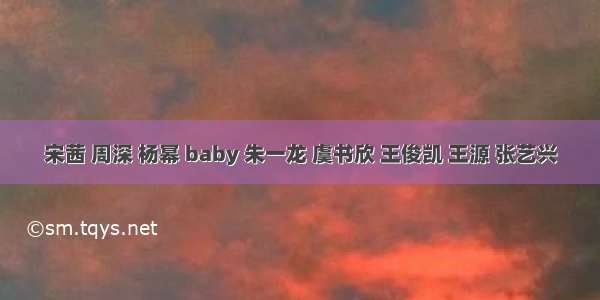 宋茜 周深 杨幂 baby 朱一龙 虞书欣 王俊凯 王源 张艺兴