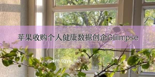 苹果收购个人健康数据创企Gliimpse