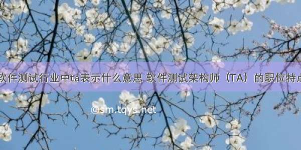 软件测试行业中ta表示什么意思 软件测试架构师（TA）的职位特点