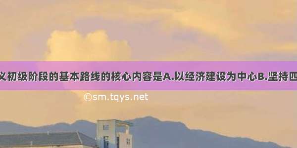 党在社会主义初级阶段的基本路线的核心内容是A.以经济建设为中心B.坚持四项基本原则 