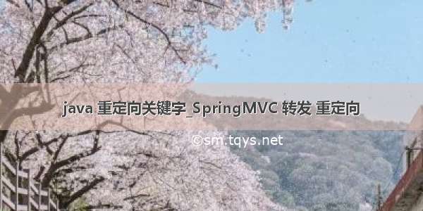 java 重定向关键字_SpringMVC 转发 重定向