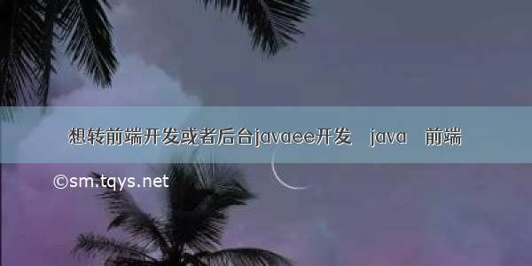 想转前端开发或者后台javaee开发 – java – 前端