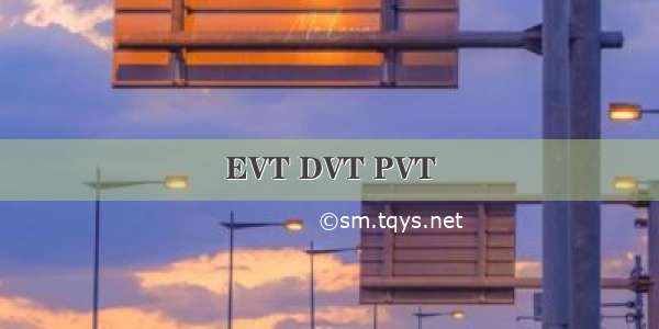 EVT DVT PVT