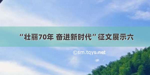 “壮丽70年 奋进新时代”征文展示六